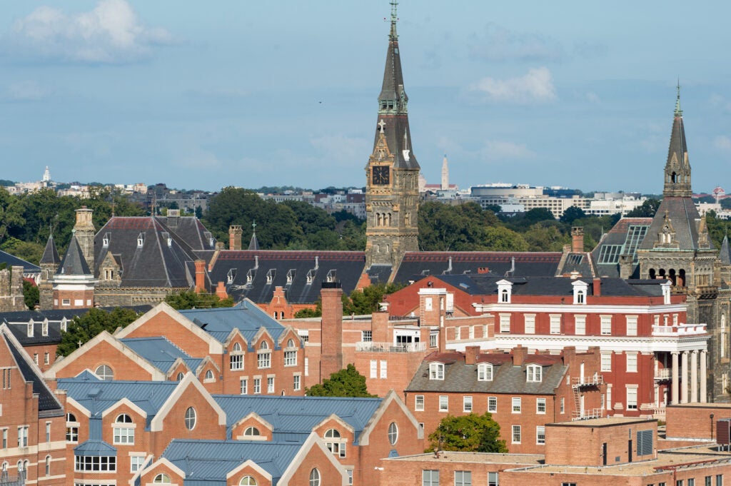 Aerial view of Georgetown